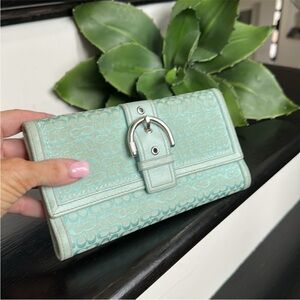 Coach Mint Green Wallet
